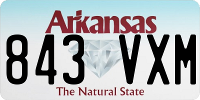 AR license plate 843VXM