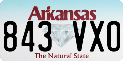 AR license plate 843VXO