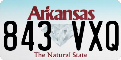 AR license plate 843VXQ