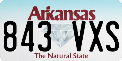 AR license plate 843VXS