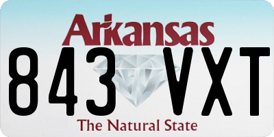 AR license plate 843VXT
