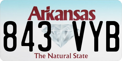 AR license plate 843VYB