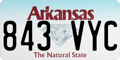 AR license plate 843VYC