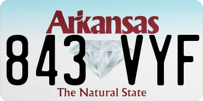 AR license plate 843VYF