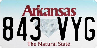 AR license plate 843VYG