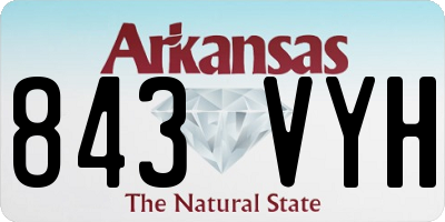 AR license plate 843VYH