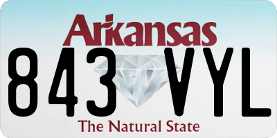 AR license plate 843VYL