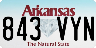 AR license plate 843VYN