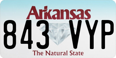 AR license plate 843VYP