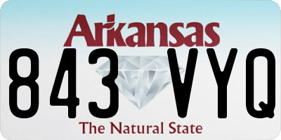 AR license plate 843VYQ
