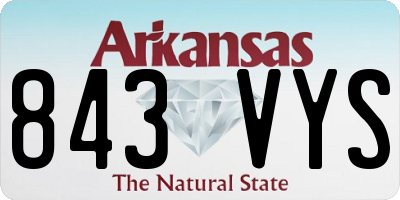 AR license plate 843VYS