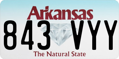 AR license plate 843VYY