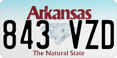 AR license plate 843VZD