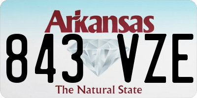 AR license plate 843VZE