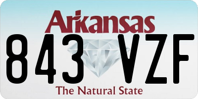 AR license plate 843VZF