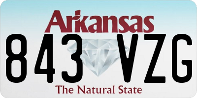 AR license plate 843VZG