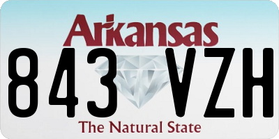 AR license plate 843VZH