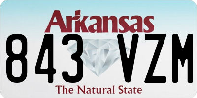 AR license plate 843VZM