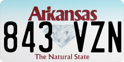 AR license plate 843VZN