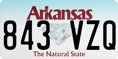 AR license plate 843VZQ