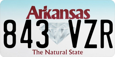 AR license plate 843VZR
