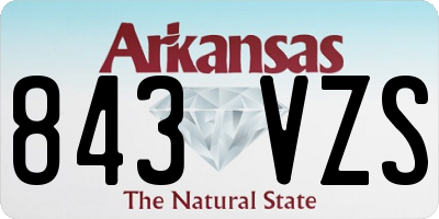 AR license plate 843VZS