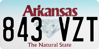 AR license plate 843VZT