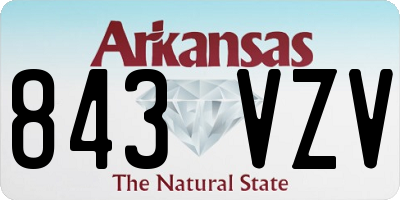 AR license plate 843VZV