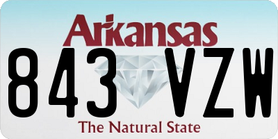 AR license plate 843VZW