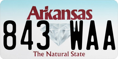 AR license plate 843WAA