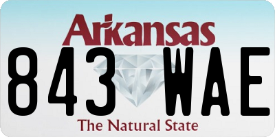 AR license plate 843WAE