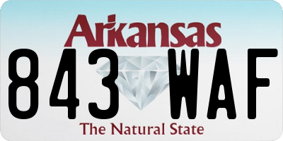 AR license plate 843WAF