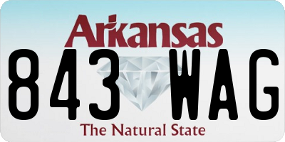 AR license plate 843WAG