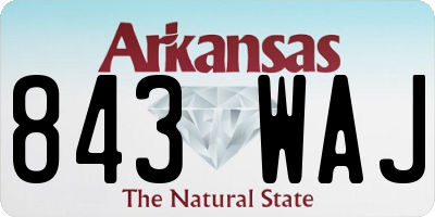 AR license plate 843WAJ