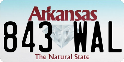 AR license plate 843WAL
