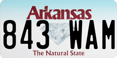 AR license plate 843WAM