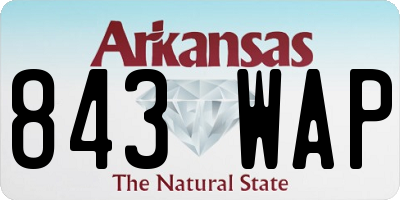AR license plate 843WAP