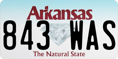 AR license plate 843WAS