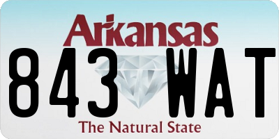 AR license plate 843WAT