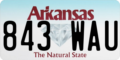 AR license plate 843WAU
