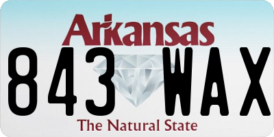 AR license plate 843WAX