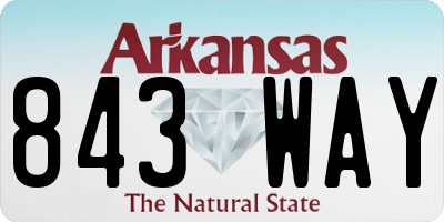 AR license plate 843WAY