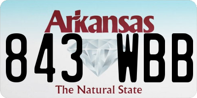 AR license plate 843WBB