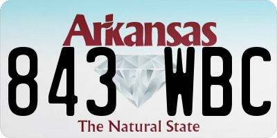 AR license plate 843WBC