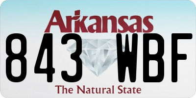 AR license plate 843WBF