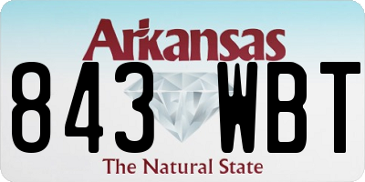 AR license plate 843WBT