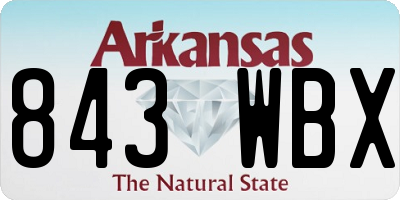 AR license plate 843WBX