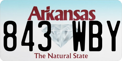 AR license plate 843WBY