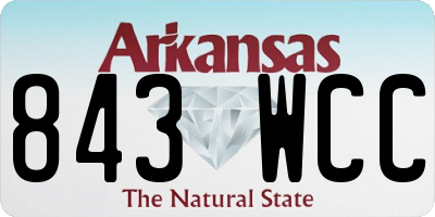 AR license plate 843WCC