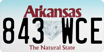 AR license plate 843WCE